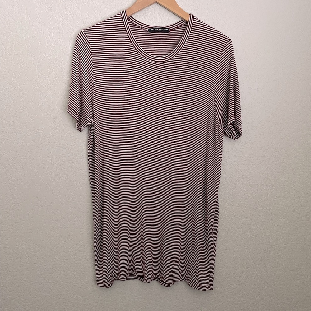 Brandy Melville Soft Striped Tee Shirt Dress Tunic
